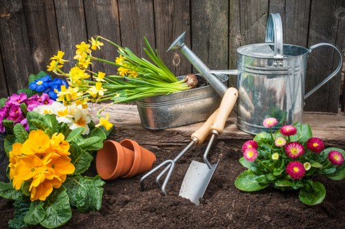 Client raising a landscaping complaint during an outdoor project review